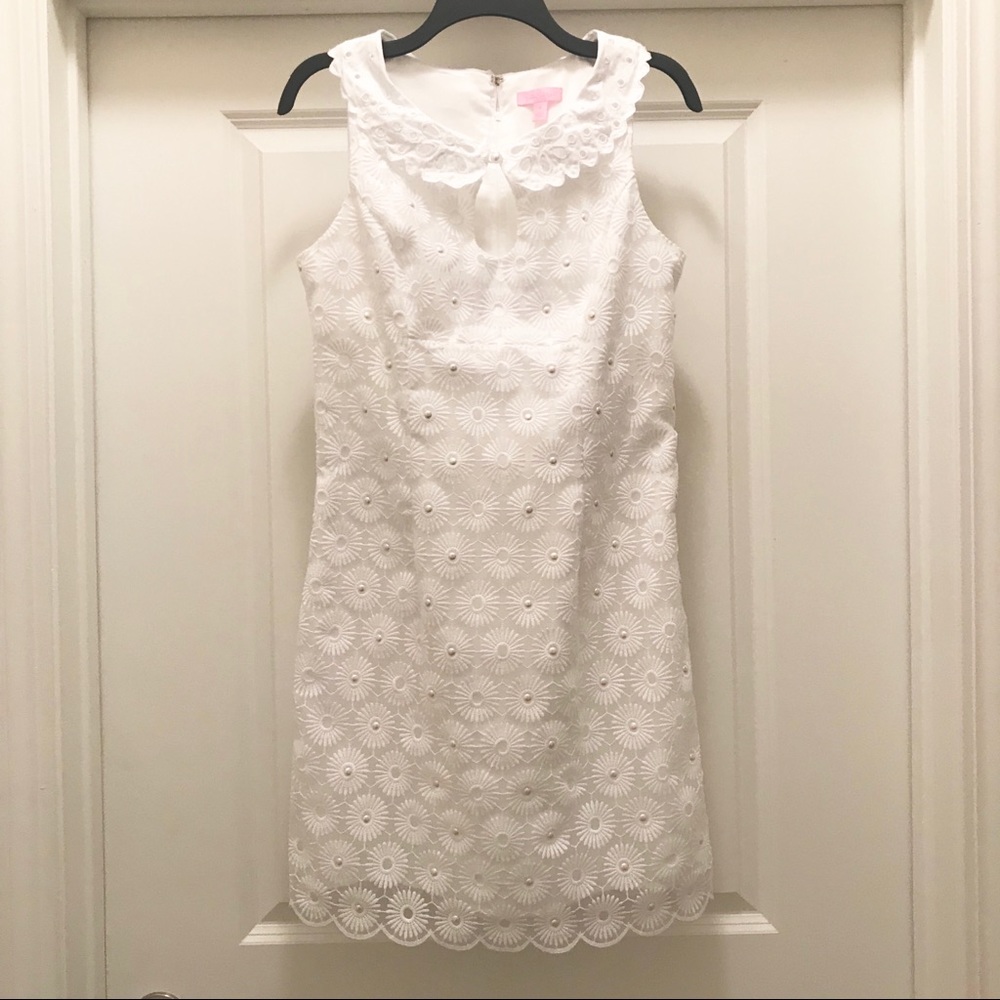 Lilly Pulitzer Nicci Dress Eyelet Lace Peter Pan 6 - Picture 3 of 6